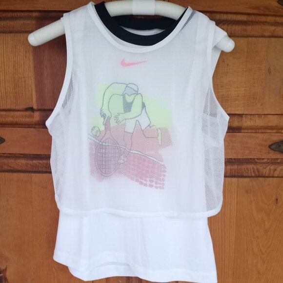 Nike Tops - Nike tank top with mesh overshirt                      NWOT
